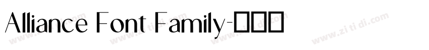 Alliance Font Family字体转换